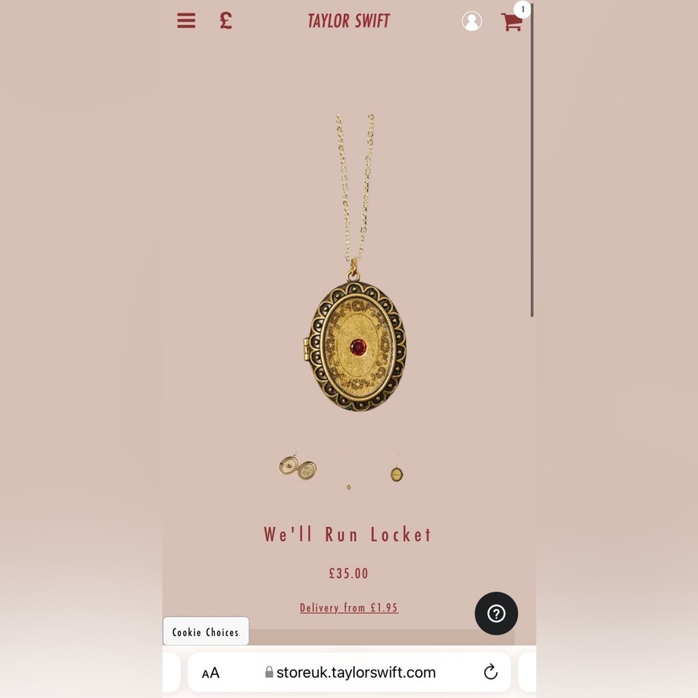 Red (Taylor’s Version) “Run” locket